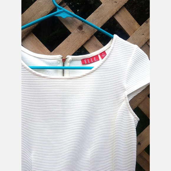 HP - Textured Cap Sleeve Peplum Top Blouse Shirt - Picture 3 of 7